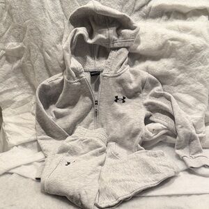 Under Armour Kids Light Gray Hoodie Set